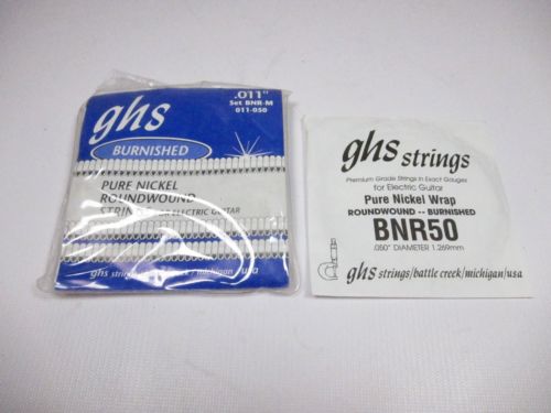 New GHS 011-050 BNR-M Burnished Pure Nickel Roundwound Electric Guitar Strings