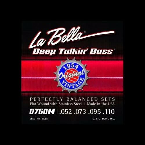 La Bella 0760M Deep Talkin’ Bass, 1954 Stainless Steel Flat Wound