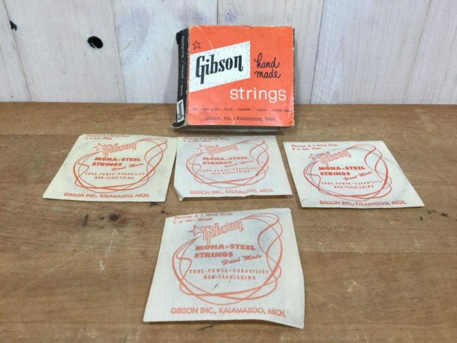 Vintage Box of GIBSON Mona Steel Handmade Banjo 4 Strings USA
