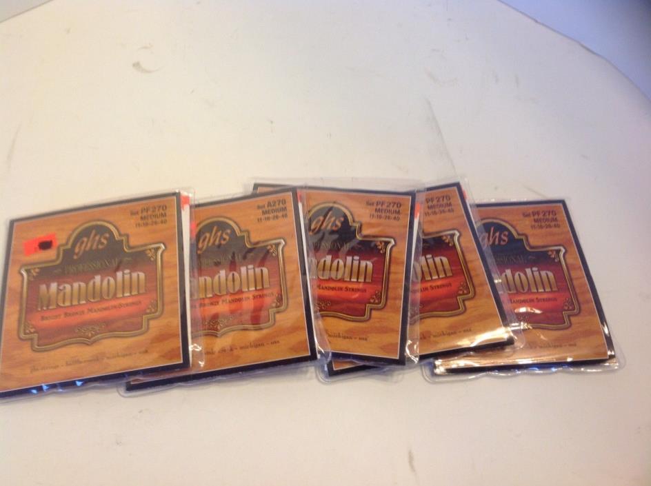 GHS PF270 Bright Bronze Mandolin Strings - .011-.040 Me... (4-pack) Value Bundle