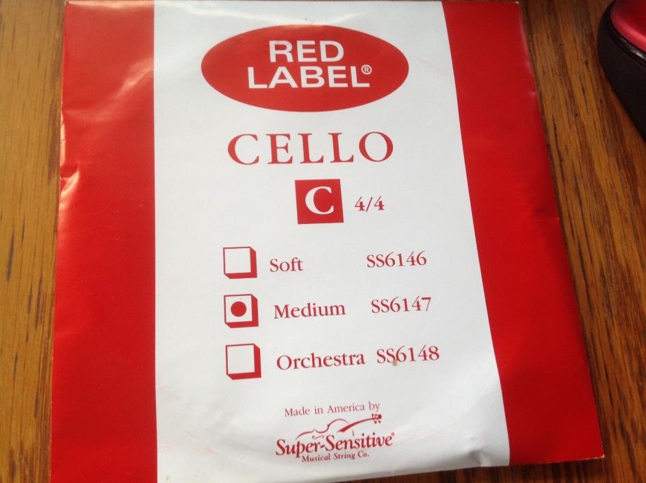 Super Sensitive Red Label Cello Medium Size C , SS 6147 (1) String