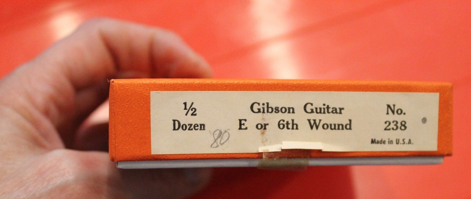 Gibson Mona-Steel Strings E, or 6th (Wound) 1/2-dozen box