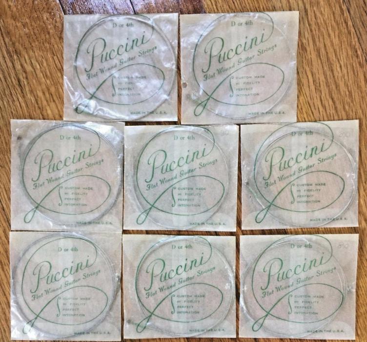 Eight (8) Puccini Vintage D (or 4th) Flat Wound Guitar Strings