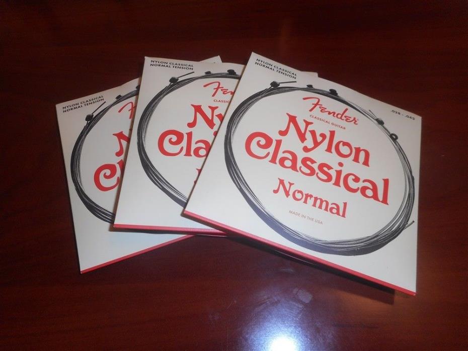 NEW 3 SETS! Fender 130 Nylon Classical Guitar Strings - 073-0130-400