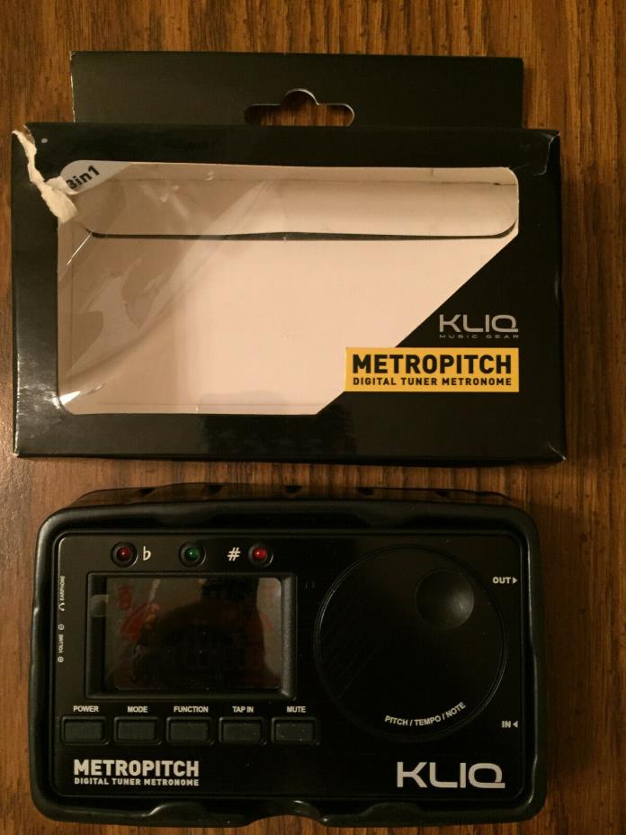 New KLIQ MetroPitch - Digital Tuner Metronome for All Instruments - Black