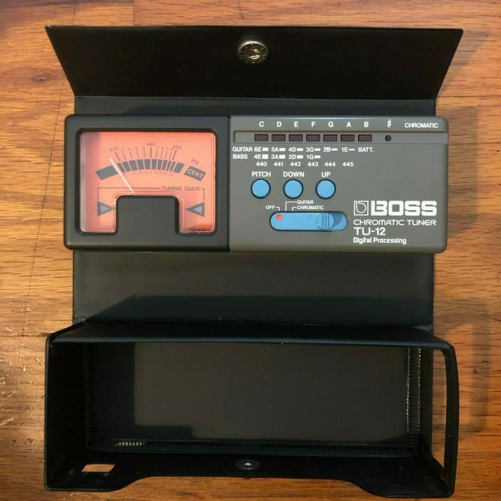 Boss TU-12 Chromatic Tuner for Guitar & Bass With Case Exceptional Condition!!