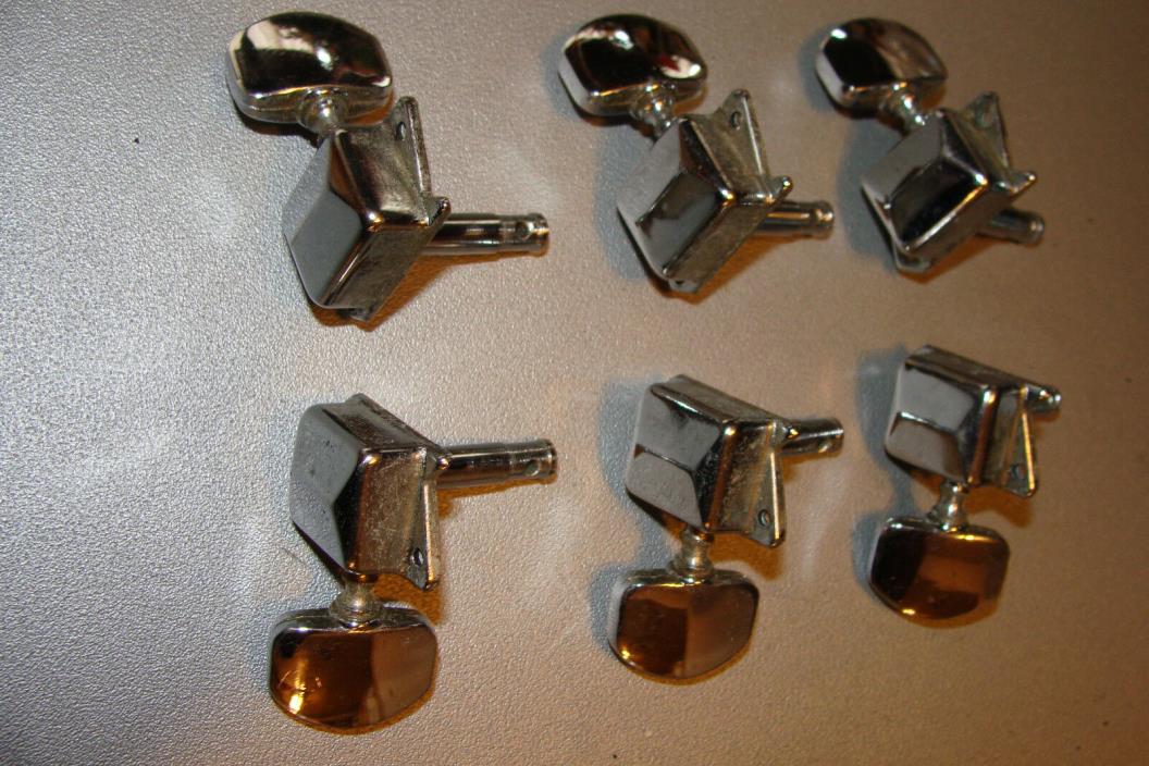 Vintage Japan Les Paul Guitar Tuners  3 x 3 Closed Back Set