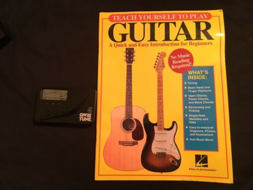 Qwik Tune Auto Guitar & Bass Tuner w/Teach Yourself to Play Guitar Book