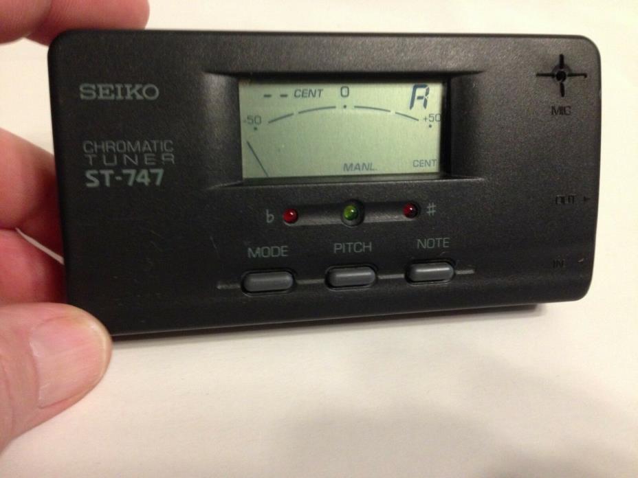 SEIKO Chromatic Music Digital Cent Indicator Tuner ST-747