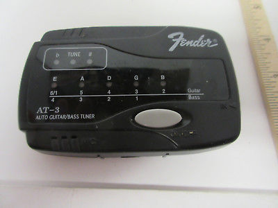 Fender AT-3 Auto Guitar Bass Tuner Built In Mic and 1/4