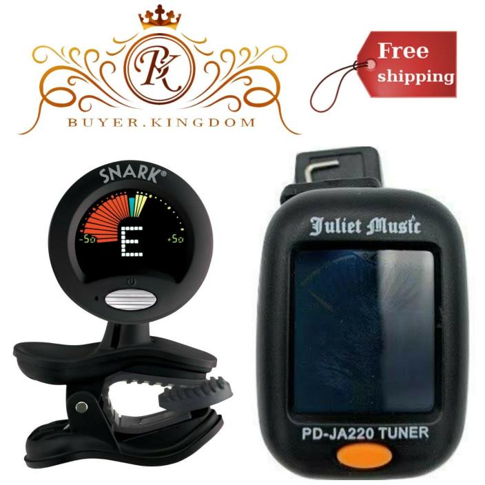 Clip-On Tuner With LCD Dispay Mini Design Black Color For Guitar Bass And Violin