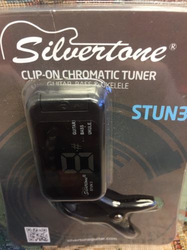 SILVERTONE CLIP-ON CHROMATIC TUNER STUN3 GUITAR BASS UKELELE NEW! NEVER OPENED!