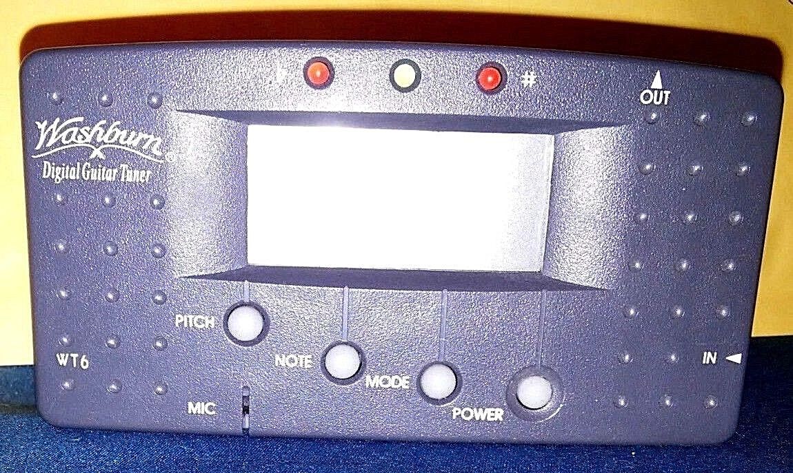 Washburn WT6 Digital Guitar & Bass Tuner Accurate & Easy To Use Working