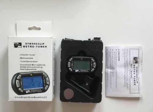 Shar Digital Clip-on Metro Tuner STM500 metronome Tone Generator EUC