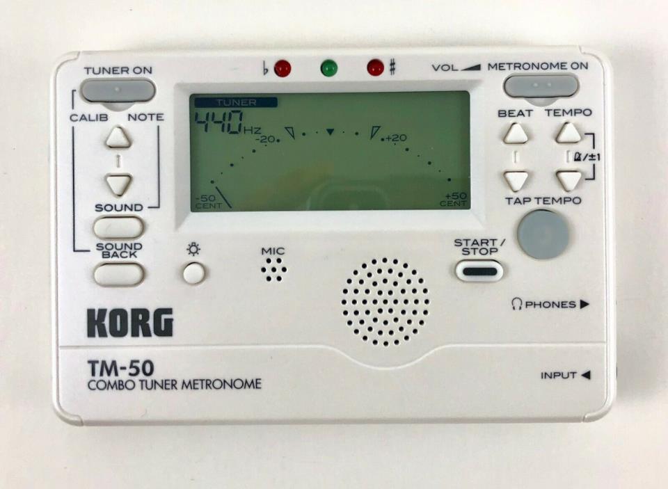 Korg TM50PW Tuner Metronome Combo - Pearl White