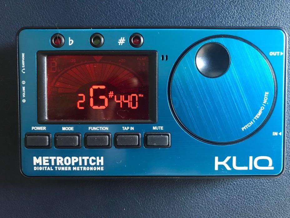 KLIQ MetroPitch - Metronome Tuner for All Instruments - with Guitar, Bass, 3in1