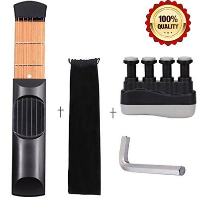 Portable Pocket Guitar Trainer Finger Chord Practice Tool Come with Black Bag