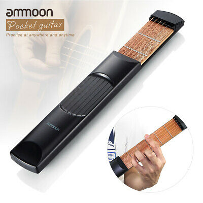 ammoon Pocket Acoustic Guitar Practice Tool 6 String 6 Fret for Beginners S9R8