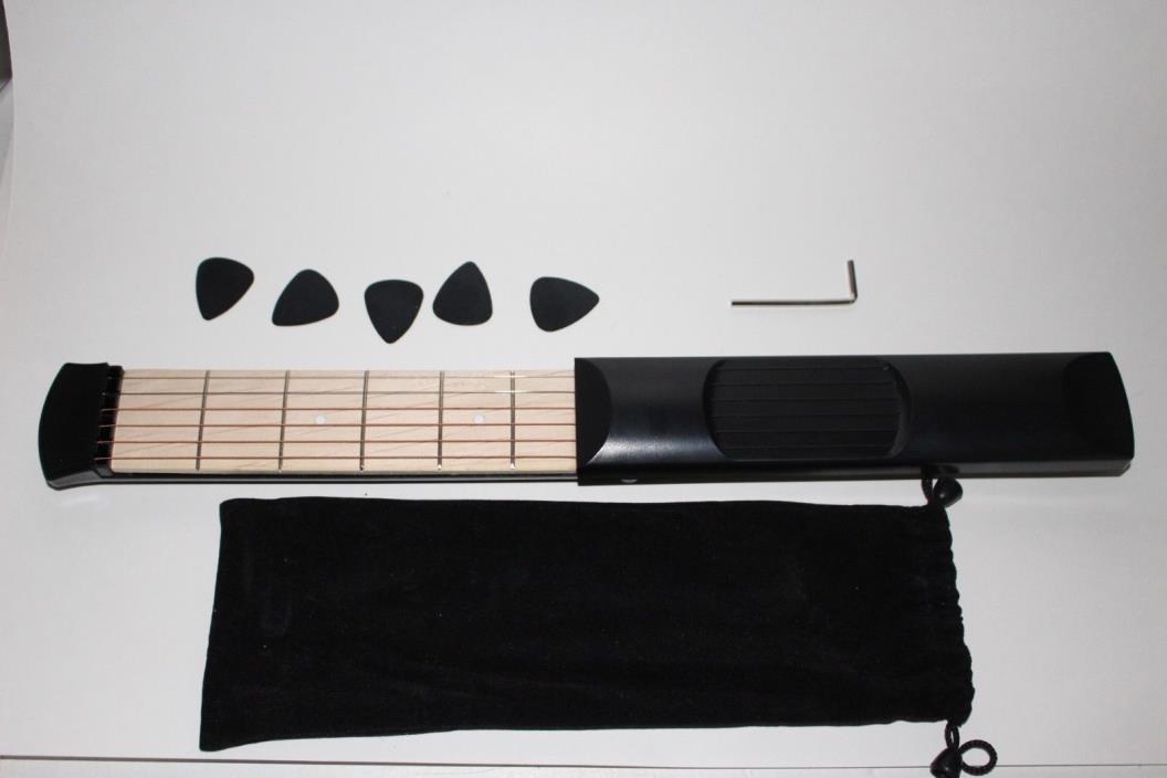 6 Fret Portable Pocket Guitar Practice Tool Guitar Chord Trainer Picks Tuner Bag