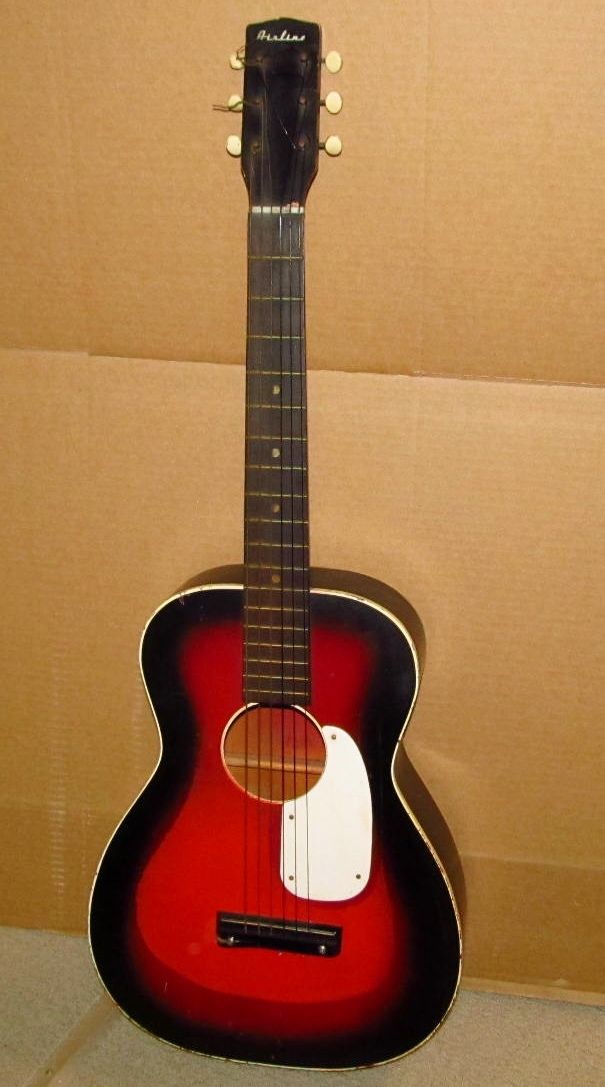 Vintage AIRLINE Model S 65 Acoustic Guitar Project/Parts J797