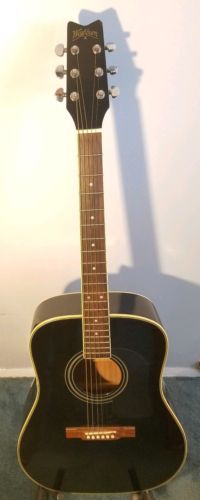 WASHBURN D12 S/B GUITAR - BLACK