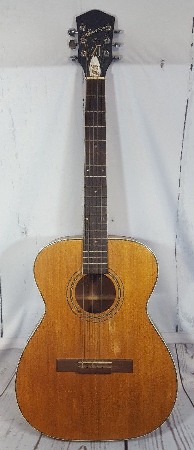 Vintage Harmony Sovereign H1203 Acoustic 6 String Guitar Padded Case