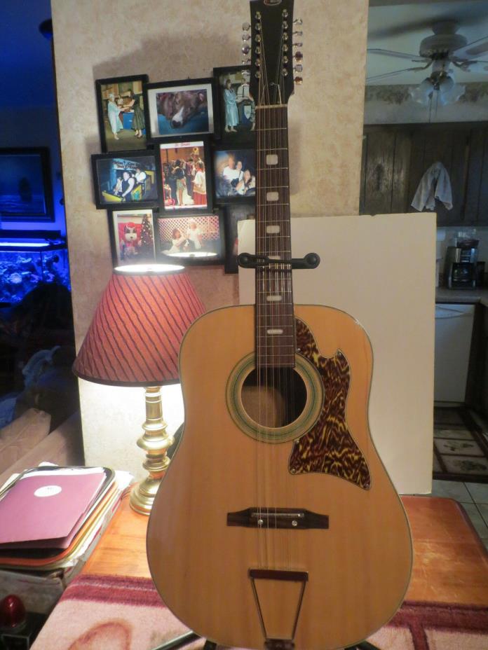 VINTAGE KINGSTON 12 STRING ACOUSTIC GUITAR VERY NICE