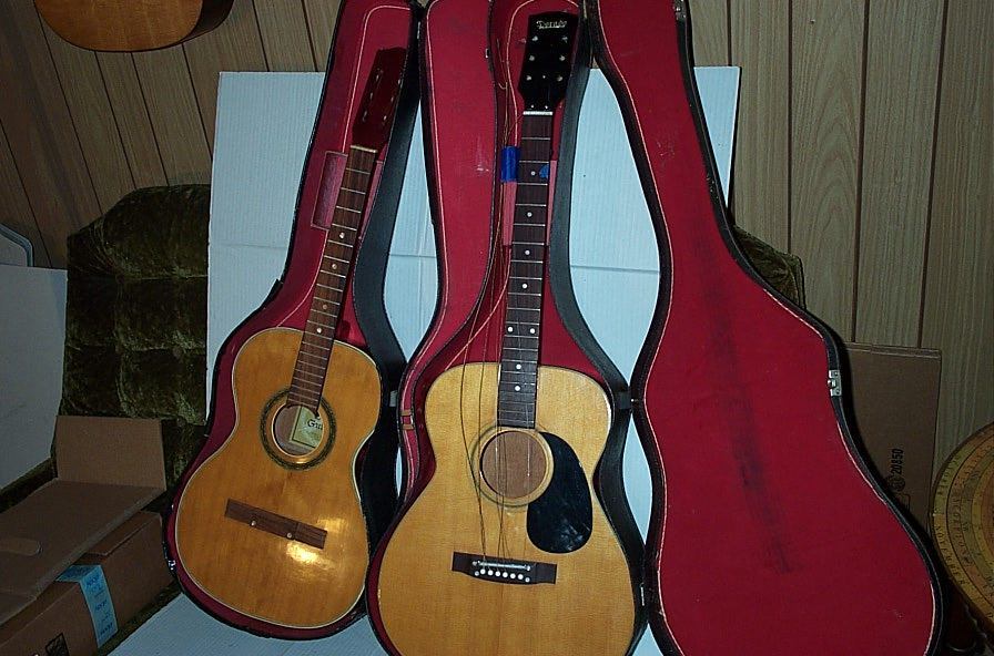 Vintage Dyko and Dorado Japan Acoustic Guitar Projects Lot of 2!  MAKE OFFER!