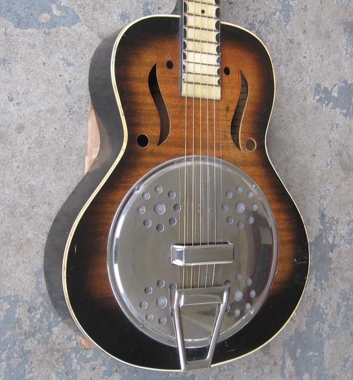 1940s Valco Resophonic Acoustic Guitar. Dobro. Angelus. Melofonic. No Soundwell.