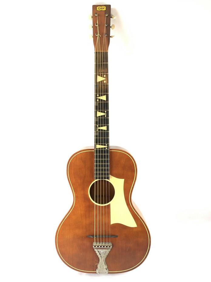 Antique Vintage Lyra Acoustic Guitar