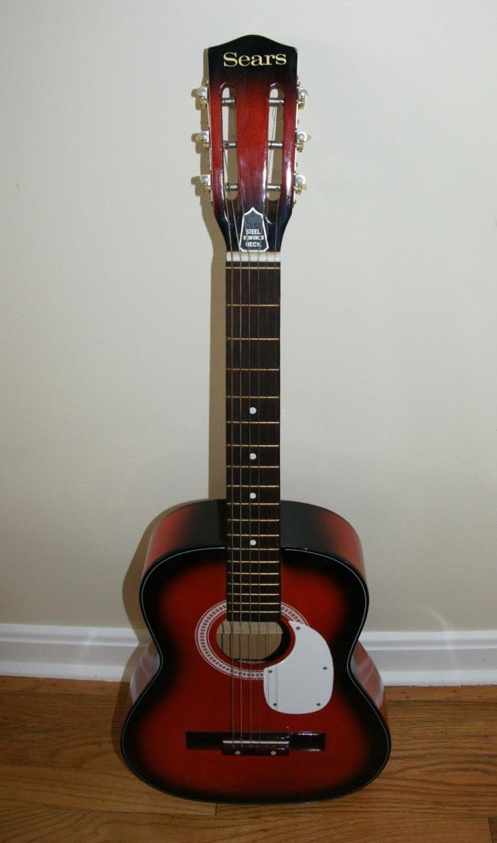 Vintage Sears Classic Acoustic Folk Guitar