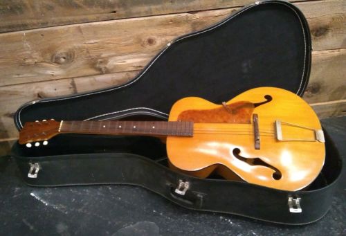 Vintage 1940's Rex Lancer Archtop Acoustic Guitar W/Case Gretsch