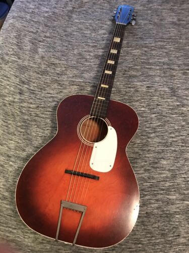 Vintage Silvertone Acoustic Guitar Plays Great!