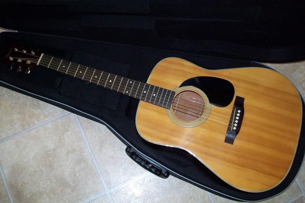 Vintage Fannin D37 Acoustic Guitar RoadRunner Case Gotoh Tuners