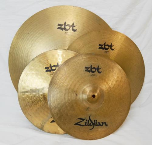 Zildjian ZBT Set of Turkish Cymbals Including Crash, Ride and 2 Hi-Hats