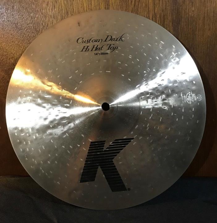 Zildjian k custom dark 14” hi hat top cymbal