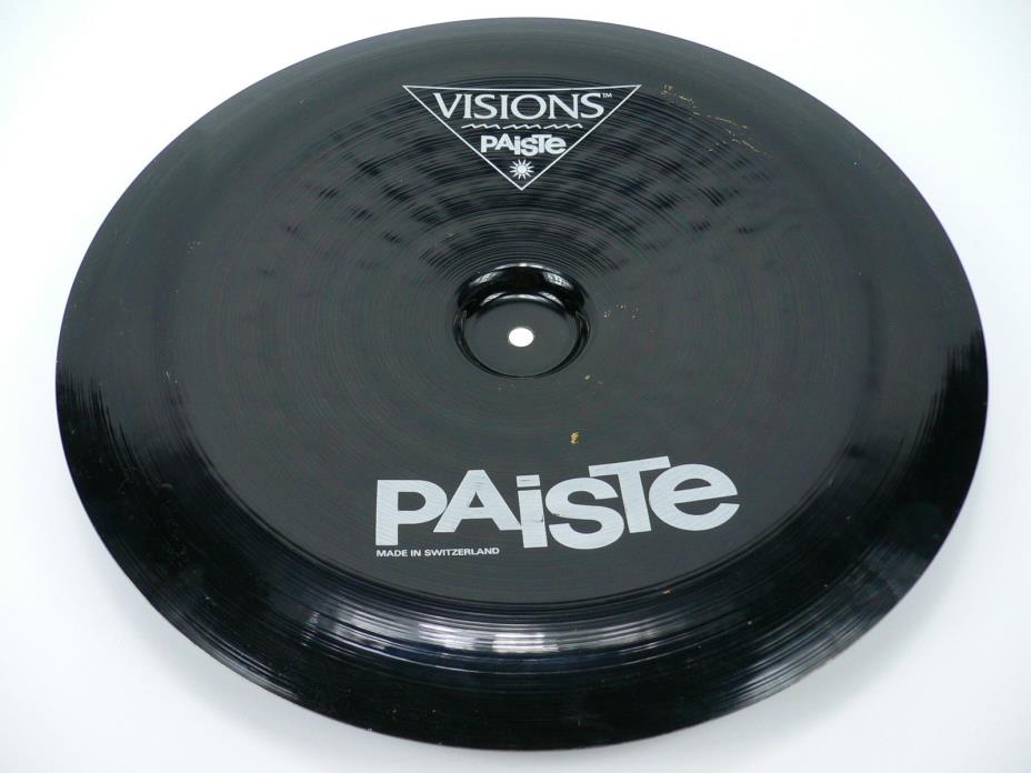 18 inch Paiste Visions Thin China Cymbal Black Rock Jazz Fusion Rare Bozzio