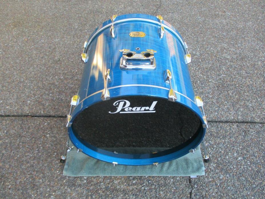 Pearl Export 22 X 18 Bass Drum, Caribbean Blue Lacquer, Birch, Very Nice
