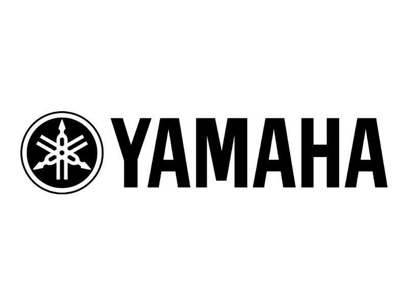 Yamaha drums drumhead logo,, die cut decal, sticker, BLACK 9