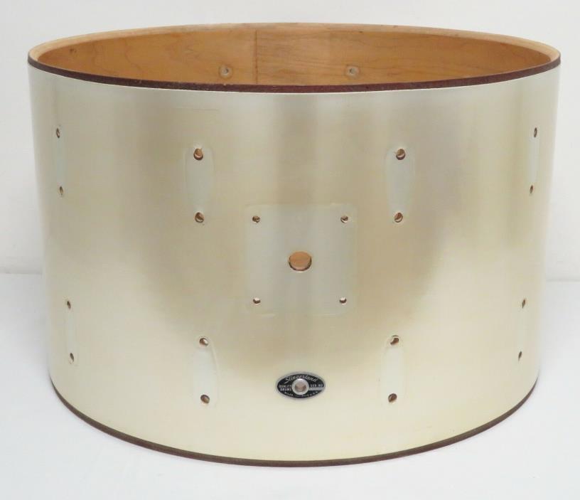 Vintage Slingerland 22 x 14 Bass Kick Drum, Rare Silver Silk Finish, 5-Ply Shell
