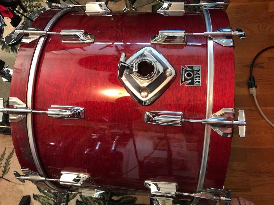 Tama Superstar Bass Drum 22” X 16” Cherry Wine Lacquer Bass Drum '83