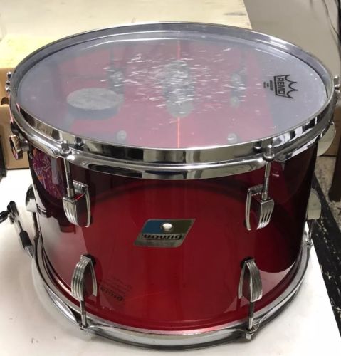 Beautiful 14” and 13” red ludwig vistalite drums / pair