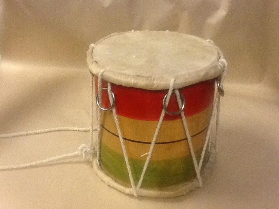 Nice hand painted drum measures 6
