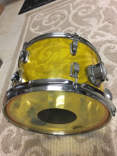 Beautiful 14” or 13” yellow ludwig vistalite Tom drums (Choice Or Pair)