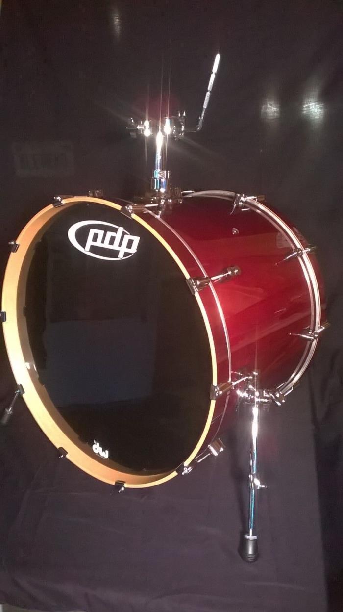 24x18 PdP Concept Maple Bass Drum in Transparent Cherry Stain in Original Box