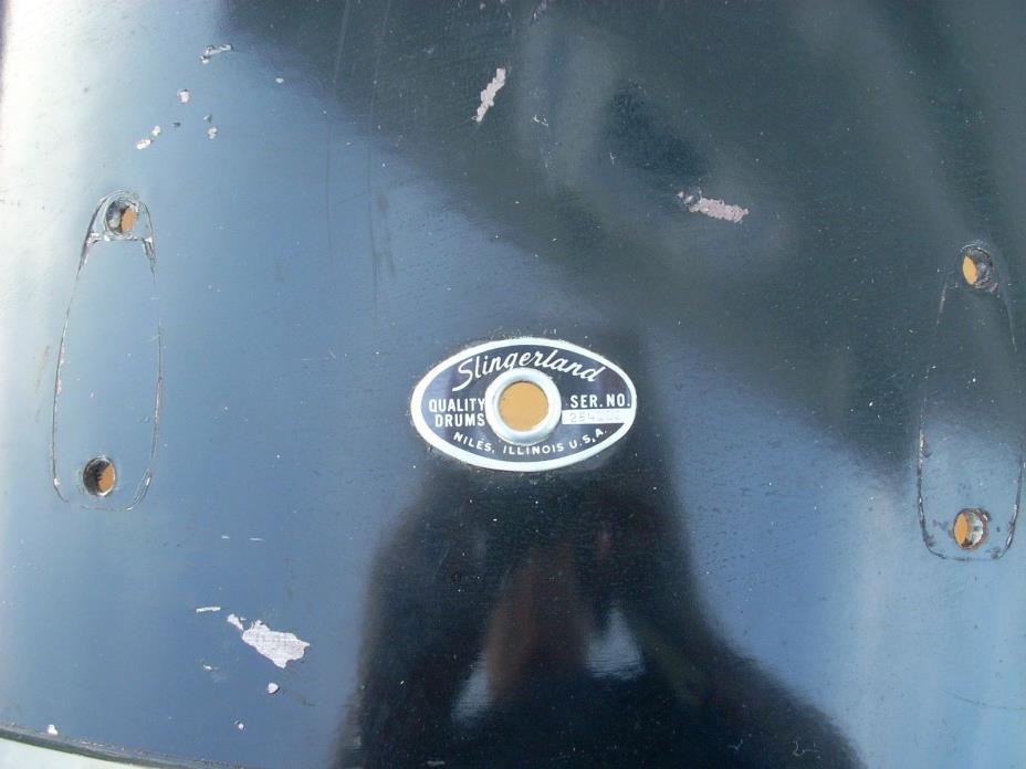 1970's Slingerland Bass drum shell 3 ply maple chrome wrap double spurs