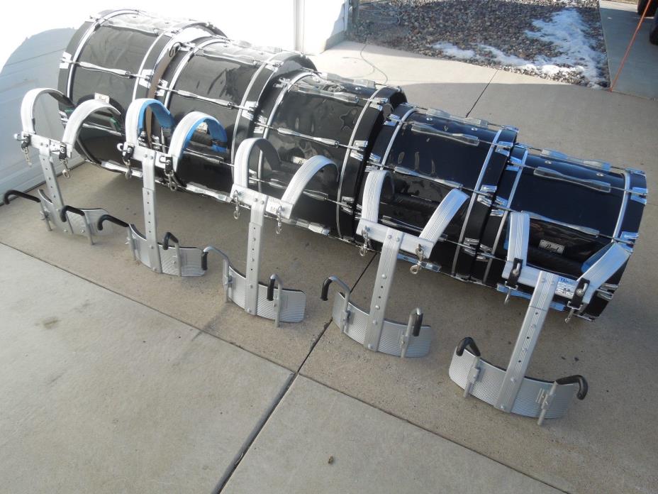 Pearl marching bass drums line 20-22-24-26-28 with FREE carriers included!