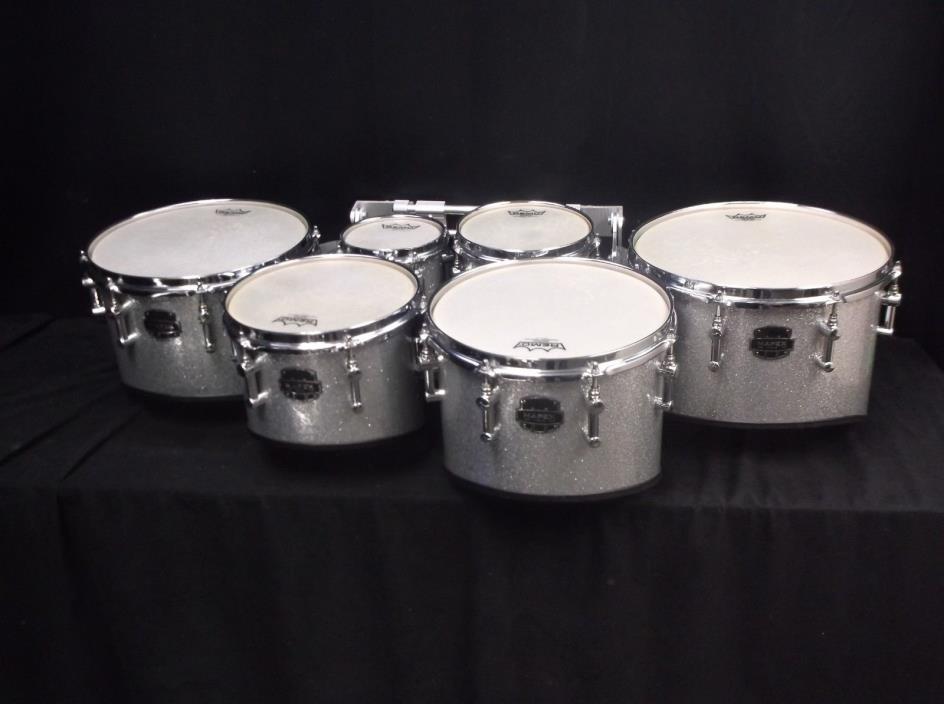 Mapex 6,8,10,12,13,14 Quantum Sextet - Silver Diamond Dazzle w/ Mapex Cover