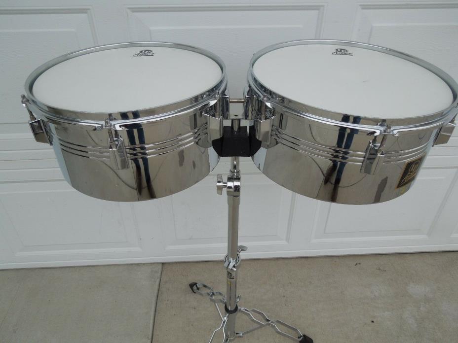 Timbales with stand Latin Percussion, very nice drums, awesome sound!!