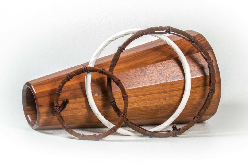 Handmade Rhythm Ashiko walnut hand drum. NEEDS NEW SKIN
